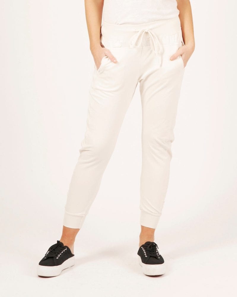 petite cream joggers