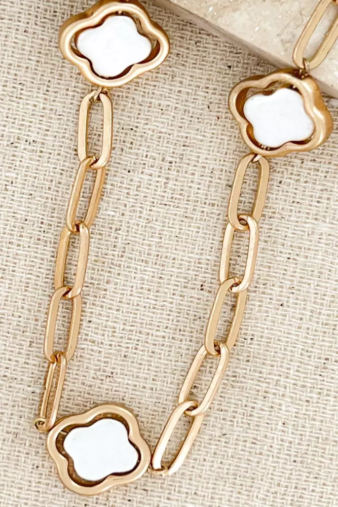 Titanium Steel One Side Seashell Flower Pendant Necklace - Gold – Balara  Jewelry