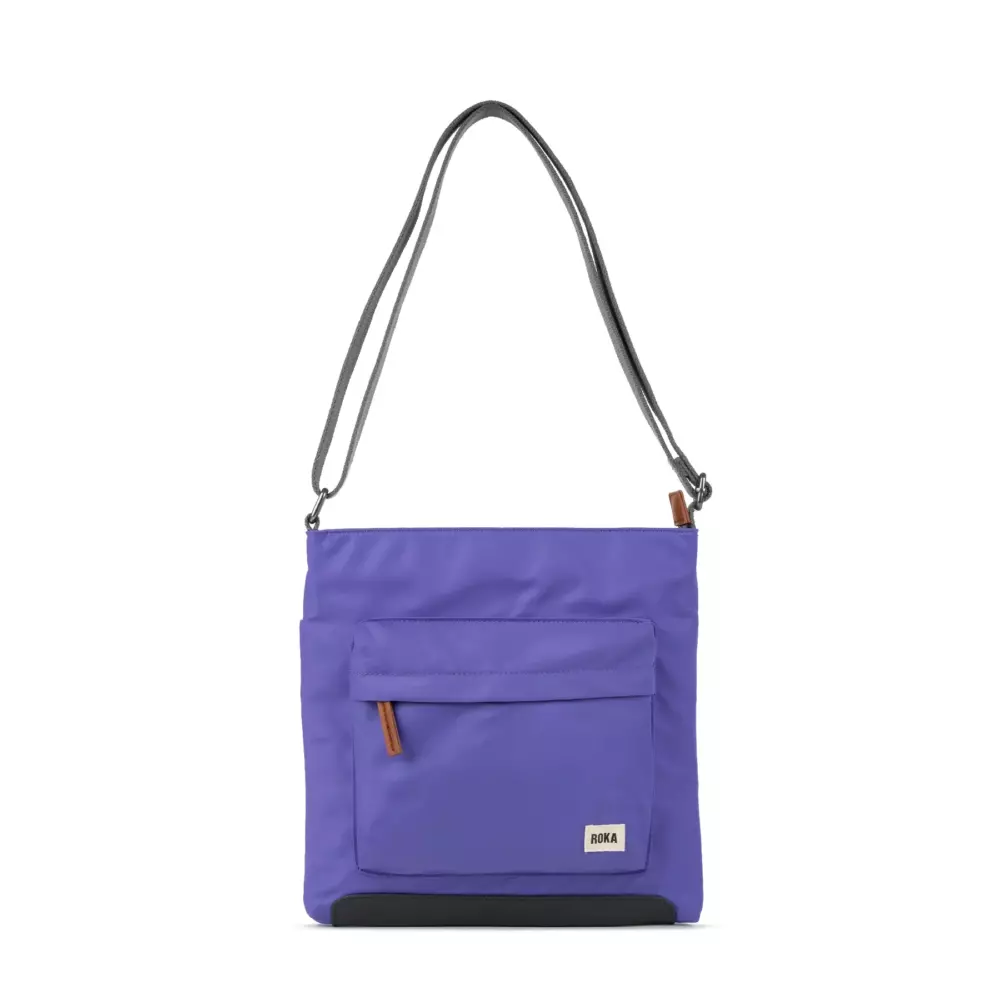 Roka Peri Purple Kennington Recylced Nylon Crossbody Bag • Glam and Grace