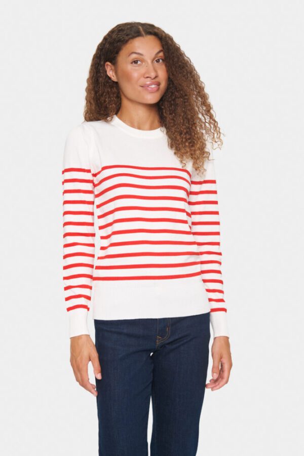 Saint Tropez Mila LS Striped Pullover