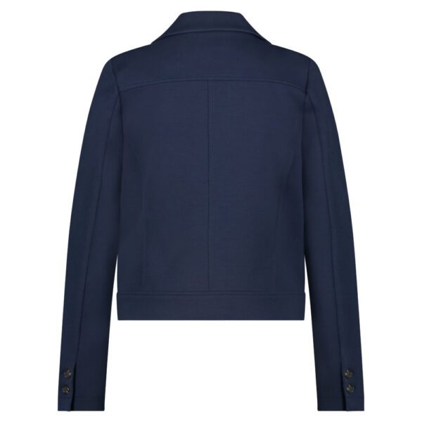 Red Button Skipper Scuba Jacket in Midnight Blue - Image 2