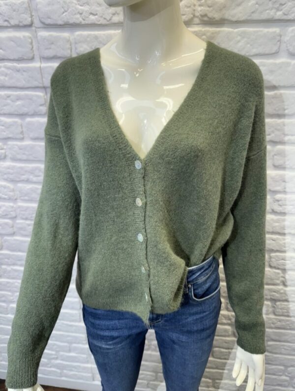 Joy Knitted V Neck Cardigan - Image 4