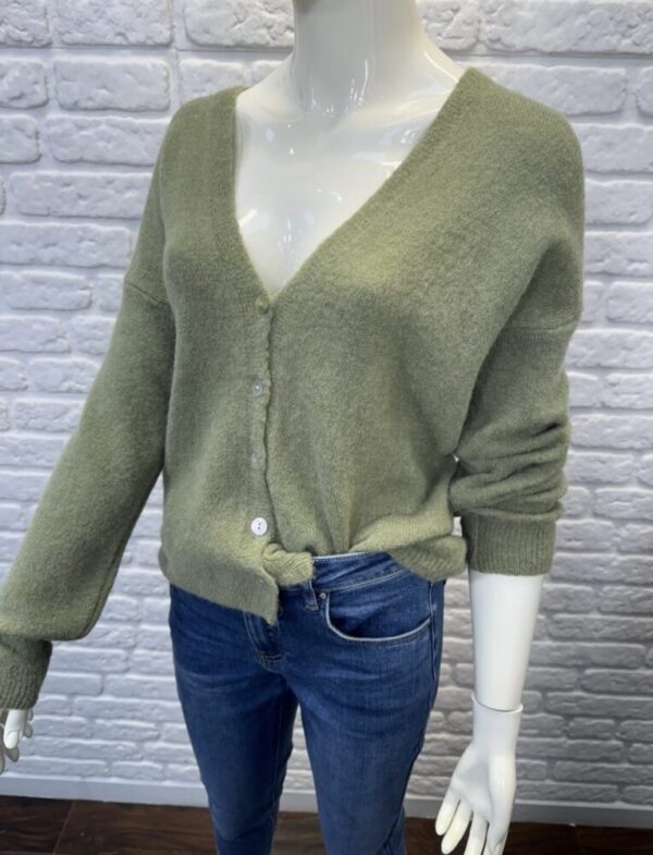 Joy Knitted V Neck Cardigan - Image 3