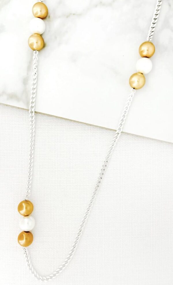 Envy 4307 Long Two Tone Necklace - Image 2