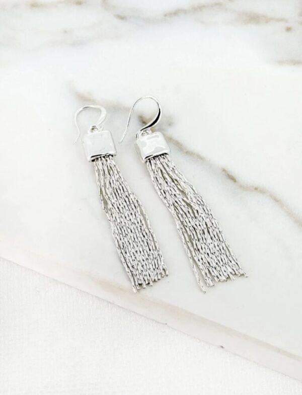 Envy 4355 Tassel Earrings in Gold & Silver