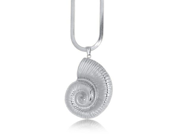 3466 Iman Shell Stainless Steel Necklace - Silver & Gold - Image 2