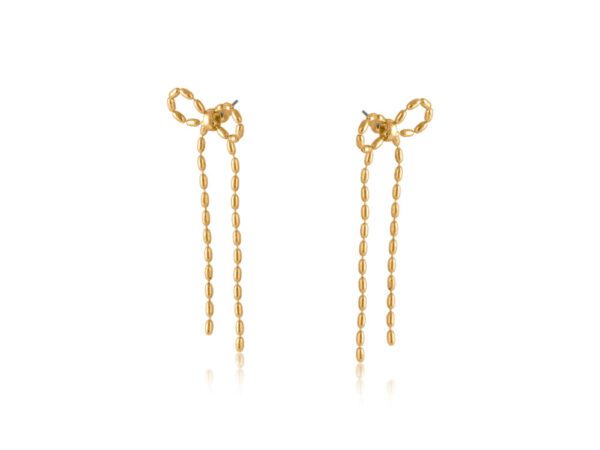 3587 Lina Long Bow Earrings