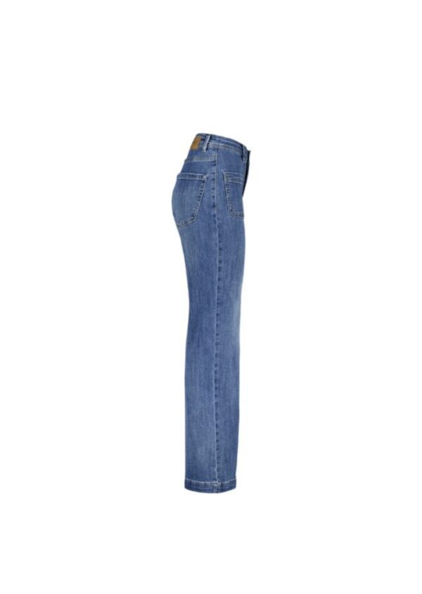 Red Button Colette Front Patchpockets Mid Stone Jeans - Image 4