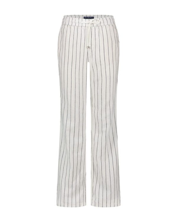 Red Button Colette Linen Stripe Trousers - Image 5