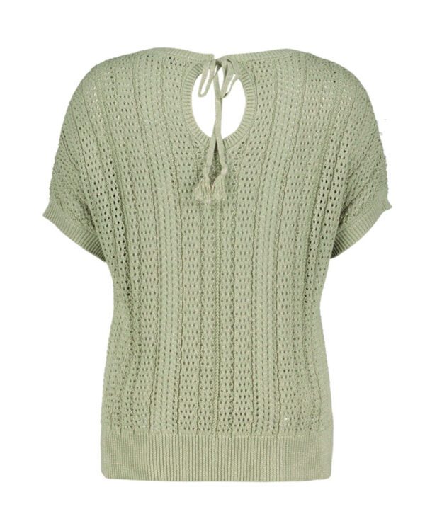 Red Button Jerry Lurex Ajour Jumper - Pearl & SummerSage - Image 5