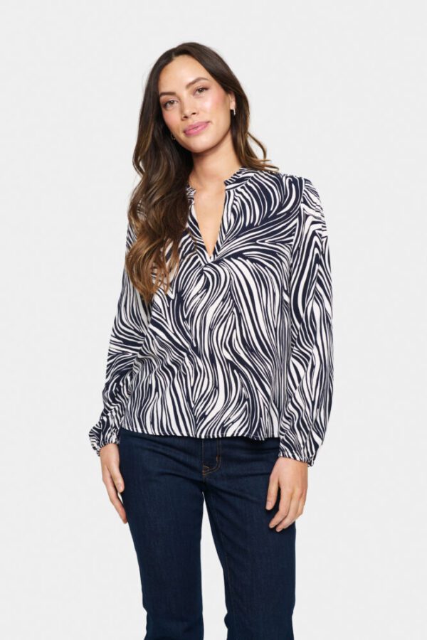 Saint Tropez Eda Blouse - Baritone Leaves