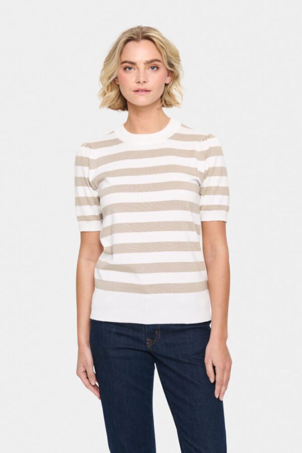 Saint Tropez Mila SS Block Stripe Pullover