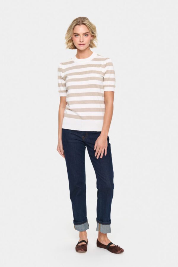 Saint Tropez Mila SS Block Stripe Pullover - Image 6