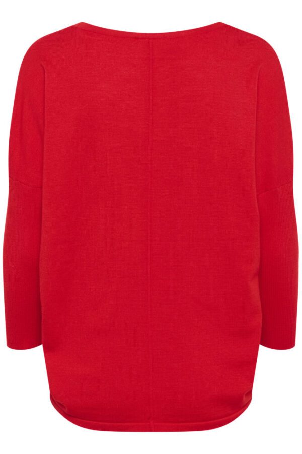 Saint Tropez Mila R Neck Pullover - Flame Scarlett - Image 4