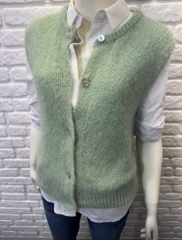 Sophia Knitted Sleeveless Cardigan - Image 4